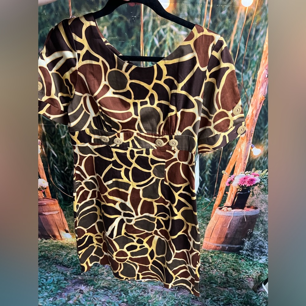Becky & Max New York vintage giraffe print dress